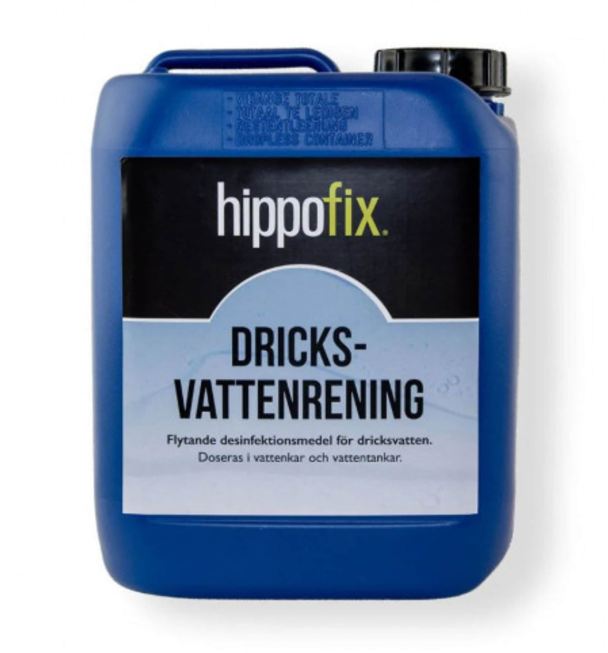 Hippofix vattenrengöring i fem liter för att minska virus och bakterier